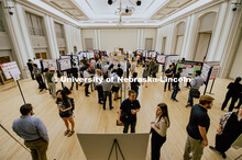 Research Fair graduate poster session in the Nebraska Union ballrooms. April 15, 2019. 