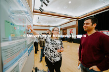 Research Fair graduate poster session in the Nebraska Union ballrooms. April 15, 2019. 