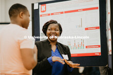 Research Fair graduate poster session in the Nebraska Union ballrooms. April 15, 2019. 