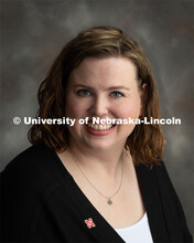 Studio portrait of Stephanie Bonnema, Personnel Generalist for the IANR Beadle Business Center. Apri
