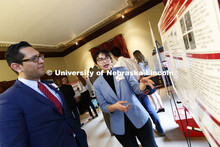 Juliana Rodriguez of Omaha explains her research "Surface Interaction of Antibiotic Resistant Bacter
