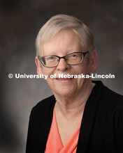 Studio portrait of Kari Ronning, research associate professor of English, will present the next Nebr