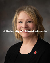 Studio portrait of Nancy Lewandowski, Accounting Associate, Vet Diagnostic Center. April 30, 2019. 