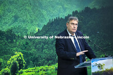 Mark Rosegrant with the International Food Policy Research Institute, delivers the final Heuermann L