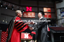 E.J. Stevens receives his master of arts in business degree Friday. 2019 Spring Graduate Commencemen