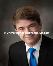 Studio portrait of Liam Kruse, Goldwater Scholar recipient. May 3, 2019. 
