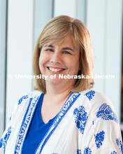 Studio portrait of Heather Berney Dohrman, Counselor at CAPS (Counseling and Psychological Services.