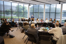Senator Bob Kerrey speaks to Reinvention Collaborative higher education conference at Lied Commons. 