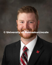 Studio portrait of Levi McPhillips, Research Manager, Animal Science. June 12, 2019. 