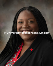 Studio portrait of Jerri Harner, Executive Assistant for the Office of Diversity and Inclusion. July
