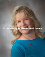 Studio portrait of Sherri Pitchie, Office Associate, Animal Science. July 11, 2019. 