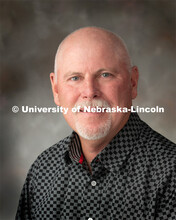 Studio portrait of Jeff Bergman, Ag Research Tech, Animal Science. July 15, 2019. 