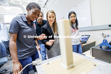 From left: Aleece Barnard, senior in civil engineering, Khalid Saifullah, Phd student from Lincoln, 