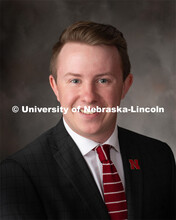 Studio portrait of Parker Robinson, Recruiting and Communications Coordinator, Chemistry. July 30, 2