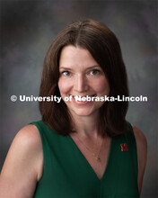 Studio portrait of Traci Robison, Outreach Archivist, Library. August 1, 2019. 