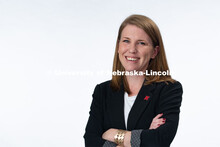 Studio portrait of Haley Hamel, Business and Operations Manager, College of Journalism and Mass Comm