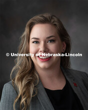 Studio portrait of Tabitha Haynes, Staff Development, Compliance and Training Coordinator, Husker Hu