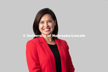 Studio portrait of Malika Yadgarova, Senior Assistant Director for NCPA Retention, Nebraska College 