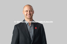 Studio portrait of Quincy Young, Operations Manager, Office of Admissions. August 12, 2019. 