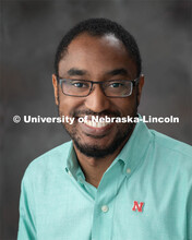 Studio portrait of Ernest Dupree III, graduate assistant, Office of Diversity and Inclusion. August 