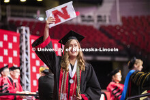 Whitney Heuermann celebrates her animal sciences degree. 2019 Summer Commencement at Pinnacle Bank A