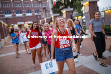 Sorority Recruitment welcome at Ed Weir Track. August 18, 2019. 