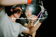 Nebraska graduate student Christopher Fill is studying the patterns of bats living at Homestead Nati