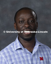 Studio portrait of Lord Ameyaw, Assistance Agroforester, Nebraska Forest Service. New Faculty. Augus