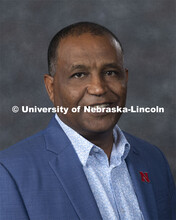 Studio portrait of Mesfin Mergia Mekonnen, Research Assistant Professor, Water for Food Institute. N