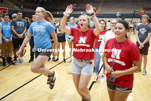 Playfair activity in Coliseum Wednesday night as part of Big Red Welcome. August 21, 2019. 