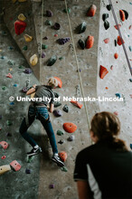 Choose Your Own Adventure gave students opportunities to climb the rock wall as part of the Big Reg 