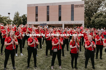 Big Red Welcome week featured the Cornhusker Marching Band Exhibition where they showed highlights o