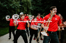 Big Red Welcome week featured the Cornhusker Marching Band Exhibition where they showed highlights o