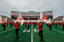 Big Red Welcome week featured the Cornhusker Marching Band Exhibition where they showed highlights o