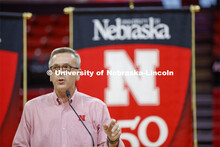 Chancellor Ronnie Green speaks at the New Student Convocation. August 23, 2019. 
