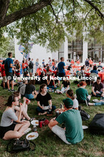 Big Red Welcome, Chancellor's BBQ for incoming freshman and new students on the greenspace by the Me