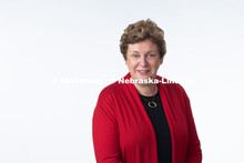 Studio portrait of Maria Marron, Professor of Journalism. August 26, 2019. 