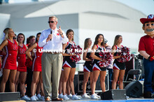 Chancellor Ronnie Green addressing the people at the Nebraska State Fair. The University of Nebraska