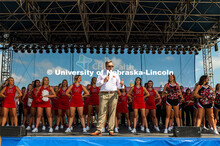 Chancellor Ronnie Green addressing the people at the Nebraska State Fair. The University of Nebraska