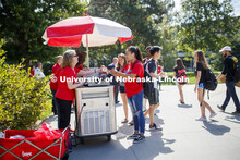 Scooping up Success.  Office of Research and Economic Development team served Nifty 150 ice cream fr