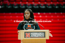 Husker Dialogues was held in the Devaney Sports Center and indoor track. Incoming first-year student