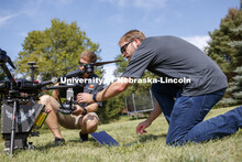 Carrick Detweiler and crew flies the Drone Amplified Ignis drone system which drops ball that ignite