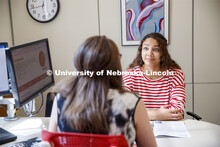 Explore Center Director, Katie Kerr, meets with students and helps them explore different options fo