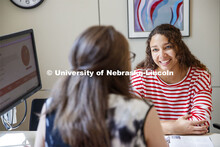 Explore Center Director, Katie Kerr, meets with students and helps them explore different options fo