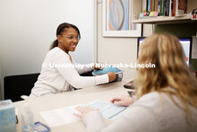 Elisa Heide, Academic Advisor, meets with students and helps them explore different options for thei