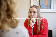 Kristin Plath, Academic Advisor, meets with students to help them find a college major. Explore Cent