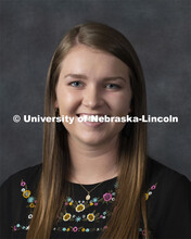 Studio portrait of Paige Bruns, Hospitality, Restaurant and Tourism Management. September 12, 2019. 