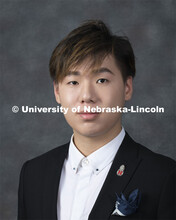 Studio portrait of Jiahao Cheng, Hospitality, Restaurant and Tourism Management. September 12, 2019.