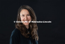 Studio portrait of Katie Anania, Assistant Professor of Art History. September 13, 2019. 