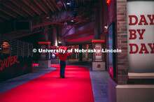 Herbie walking out the tunnel and slapping some luck. Herbie Husker photo shoot, pictured throughout